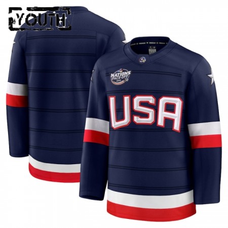 USA Hockeydrakt Custom 4 Nations Face Off 2025 Fanatics Premium Navy - Barn
